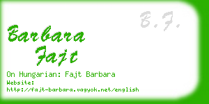 barbara fajt business card